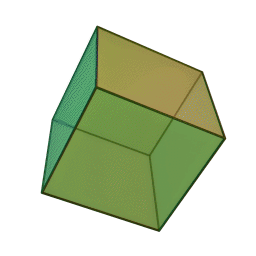 krychle (pravidelný šestistěn, hexaedr).gif